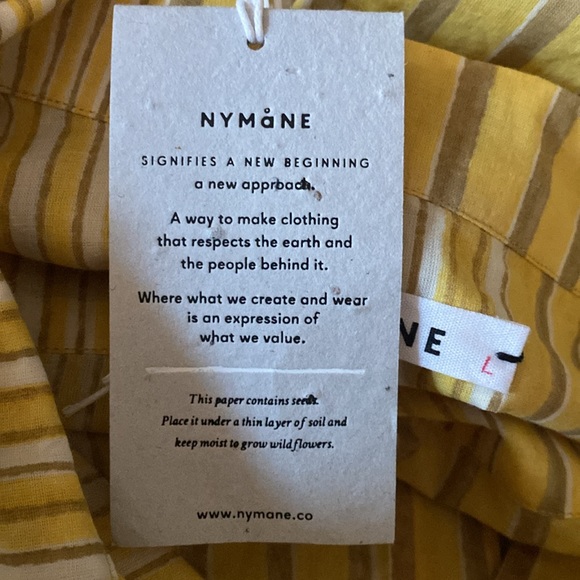 NYMANE ETHICALLY MADE BELTED BLOUSE LARGE NEW - Picture 7 of 9